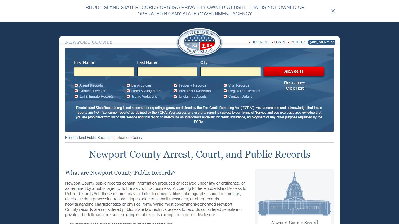 Newport County Arrest, Court, and Public Records